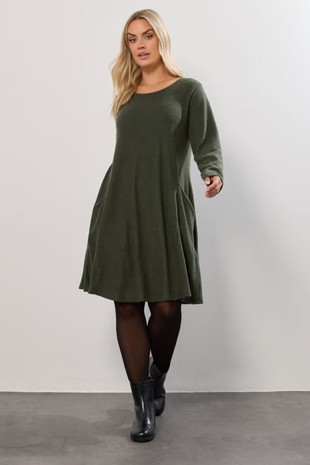 Yours Khaki Groene Soft Touch Zakjurk Size 46