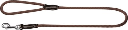 Hunter Looplijn Freestyle Nylon Rond Bruin - Hondenriem - 110x1 cm