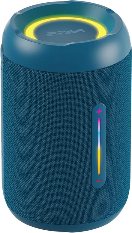 NGS Roller Furia 2 Tiny Blue - Draagbare luidspreker compatibel met Bluetooth-technologie, IPX7 waterdicht, 20 W, True Wireless, USB, 7 uur batterijduur, blauw