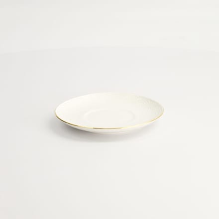 Tokyo Design Studio - Nippon White Gold Rim Schotel - Wit met Gouden Rand - 12 cm - Voor Straight Cup Wave