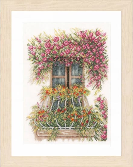 Telpakket kit Balkon met bloemen - Lanarte - PN-0171411