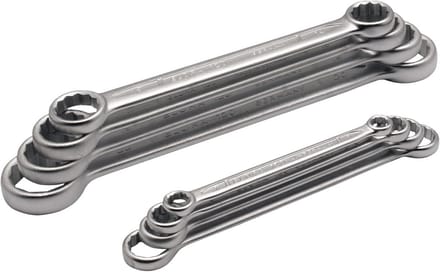 Dubbele Ringsleutelset Recht DIN 837 8-Delig 6-22 mm