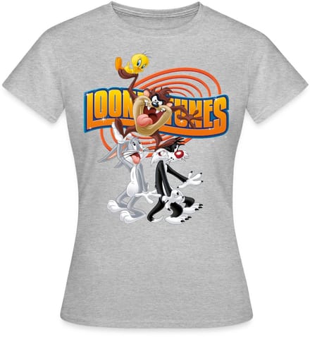 Looney Tunes Bugs Taz Tweety Sylvester T-Shirt Dames