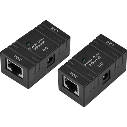 2 STUKS RJ45 POE Voedingsmodule POE Injector Ethernet Adapter voor Netwerk IP Camera Zwart