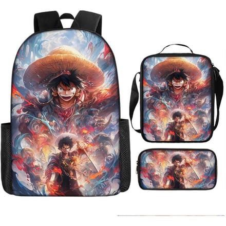 One Piece One Piece Schooltas Luffinica Zeekoning Student Schooltas Rugzak Set Three piece set
