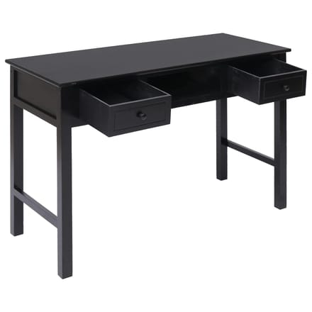 vidaXL - Schrijftafel - 110x45x76 - cm - hout - zwart