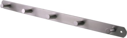 IMPRESSO design kapstok met 5 haken, geheel in rvs