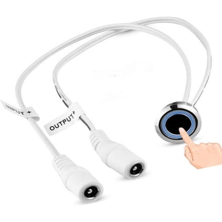 Verzonken Sensor Touch Schakelaar Hoge Gevoeligheid 60W Compacte Touch Dimming DC Sensor Touch Schakelaar voor Thuis white