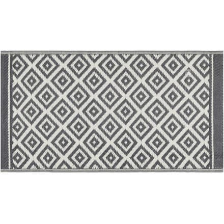 Livarno home Buitenkleed - Grijs geometrie - 80 x 150 cm - Weerbestendig