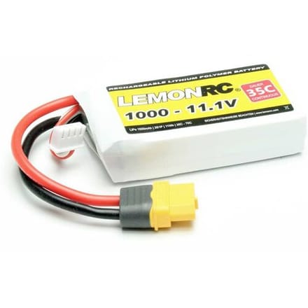 LemonRC LiPo accupack 11.1 V 1000 mAh Aantal cellen: 3 35 C Softcase XT60