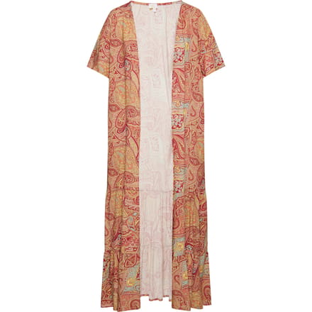usha Kimono Dames Bordeaux veelkleurig