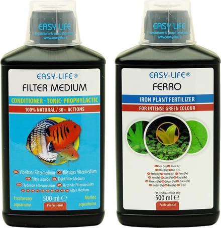 Easy-Life - Filter Medium - Waterverbeteraar + Easy-Life - Ferro - Ijzertoevoeging - 2x 500ml