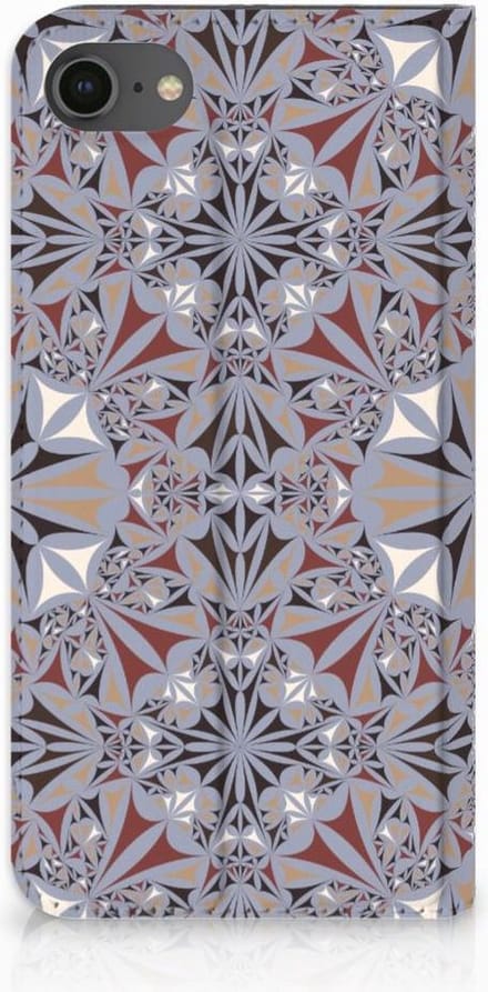 Standcase Hoesje voor iPhone 7 | 8 | SE (2020) | SE (2022) Standcase Flower Tiles