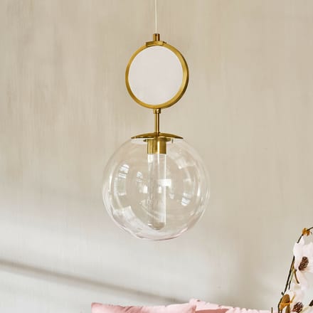 LOBERON Ledhanglamp Corvane goudkleurig/wit