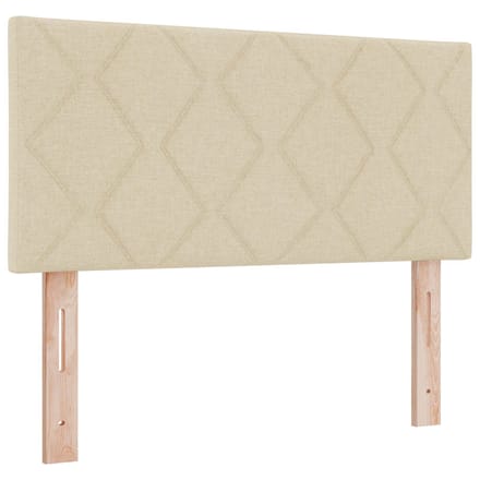 vidaXL - LED - Hoofdbord - Crème - Stof