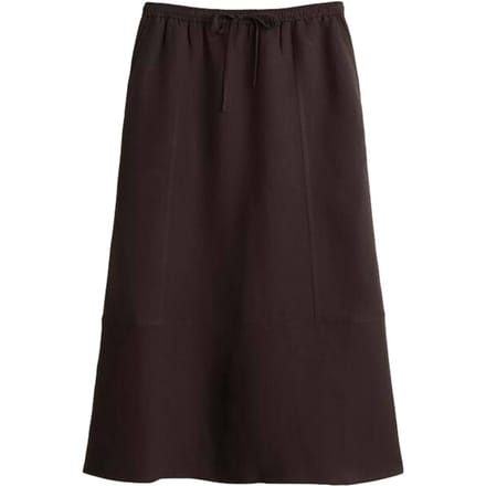 Midirok van mix van viscose en linnen model 'Ridana'
