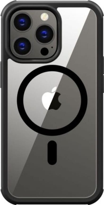 Full Cover MagSafe Bumper - Gehard Glas/PC - Zwart - Apple iPhone 14 Pro Max