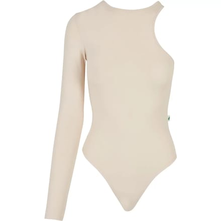 Urban Classics - Organic Stretch Asymmetric Bodysuit - XS - Ivoorkleurig