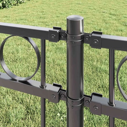 vidaXL - Heckelement - ASSEN - 170 - x - 200 - cm - Staal - Grijs