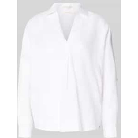 regular fit linnen blouse met V-hals