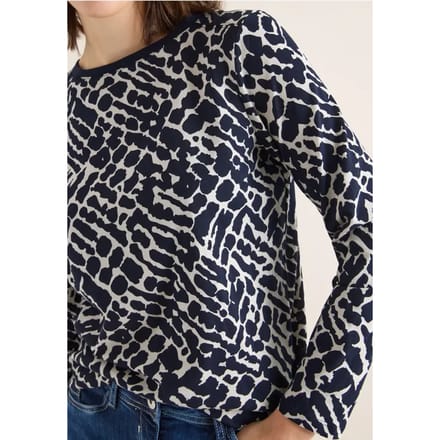 Gedessineerd shirt met lange mouwen