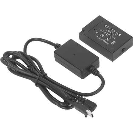 Batterie factice LP E17, coupleur CC DR E17 avec adaptateur secteur de type C, batterie factice pour appareil photo 760D 750D gray
