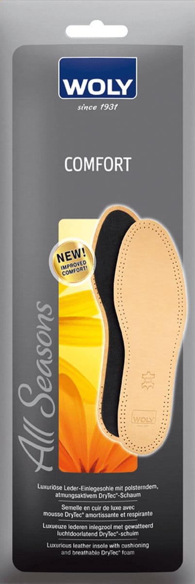 Woly Comfort - Lederen inlegzool met comfortschuim - Maat 47