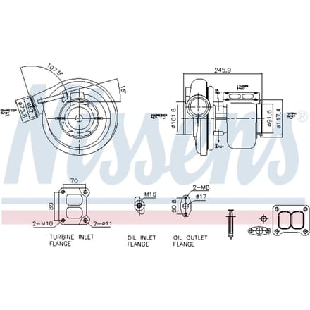 Supercharger, drukvulling NISSENS 93681