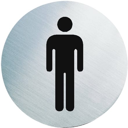 WC bordje herentoilet, roestvrij staal, 60 mm