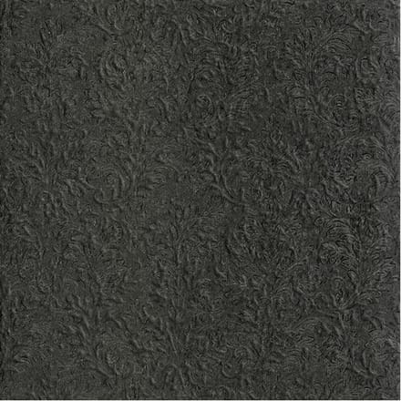 60x 3-laags servetten cameo uni zwart 33 x 33 cm