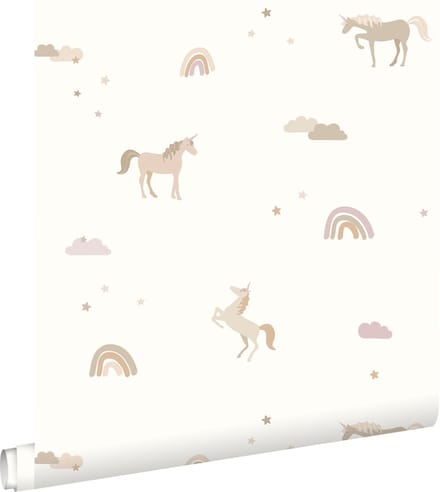 ESTAhome behang unicorns beige - 50 x 900 cm - 139539