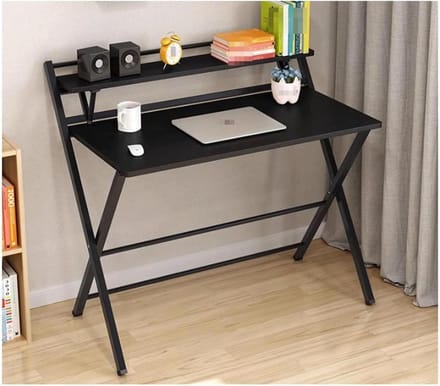 Opklapbaar bureau - Studiebureau - Thuiswerken - Met 2-laags plank - 10 x 10 x 10 mm - Modern