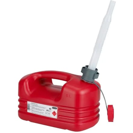 Jerrycan polyethyleen benzinejerrycan met dubbel compartiment en flexibele schenktuit Pressol