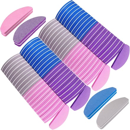 80x Buffervijlen Set: Dubbelzijdige Nagelvijlen 100/180 Grit - Professioneel Manicure & Pedicure