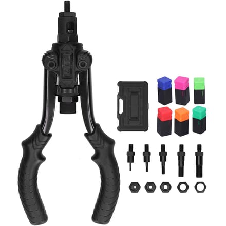 Pistolet à riveter manuel, ensemble d'outils de pose manuel, kit de rivetage avec mandrin M3 M4 M6 M8 M10 M12 black