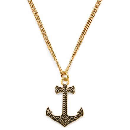 Evan Joseph Matte Goudkleurige Ankerketting