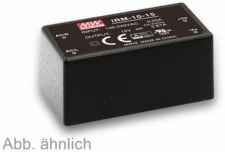 MEAN WELL AC/DC-printvoeding IRM-10-24, 24 V-/0,42 A, 10 W