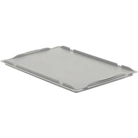 Oplegdeksel D64 voor Euronorm bak LTB/ELB, 600 x 400 mm, grijs