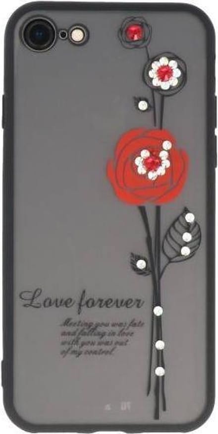 Love Forever Hoesjes Geschikt voor iPhone 8 Rood