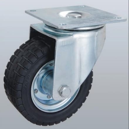 Breed rubber zwenkwiel - 200mm - 600kg