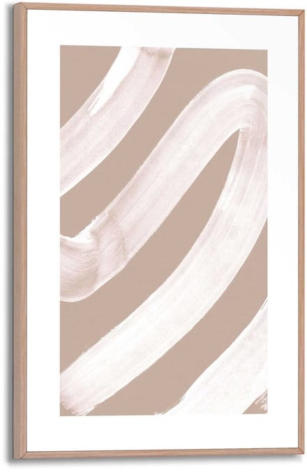 Schilderij Abstract White - 30 x 20 - Hout - REINDERS