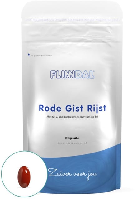 Flinndal Rode gist Rijst Capsules - Goed voor het Cholestrerol - 90 Capsules