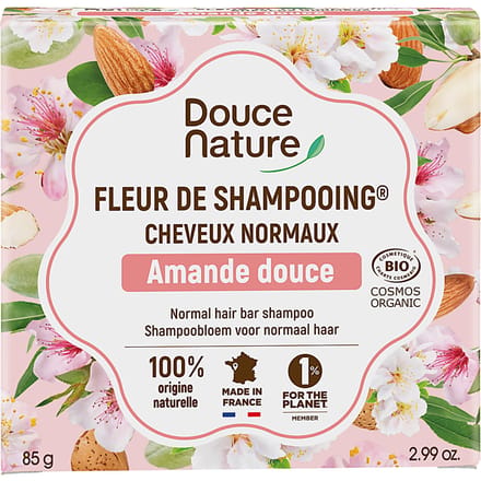 Douce Nature Shampoo bar normaal haar met zoete amandel bio 85 Gram