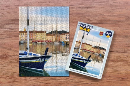 Puzzel Zicht op de haven van Saint Tropez in Frankrijk - Legpuzzel - Puzzel 500 stukjes