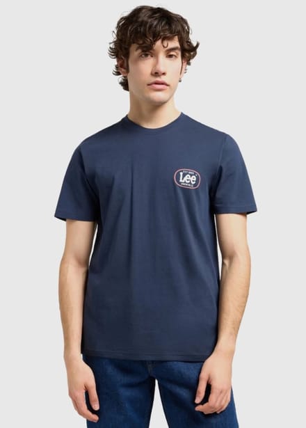 Lee Regular Tshirt Indigo Größe: L | Basic T-Shirts Outlet | Herren | Blau
