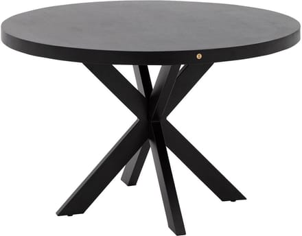 Goossens Lecca Eettafel - Hout - 120 x 76 x 120 cm - Rond - zwart