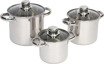 Bo-Camp - Pannenset - Royal Plus - 3-Delig - RVS