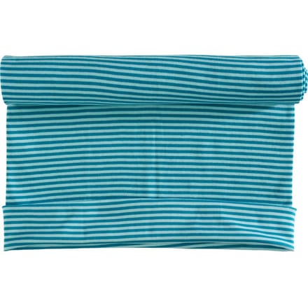 Manchet stof 1x1 rib "Stripe 3 mm" - Blauw-Petrol
