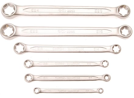 Torx ringsleutel set (E-profiel) 6 delig BGS 2268
