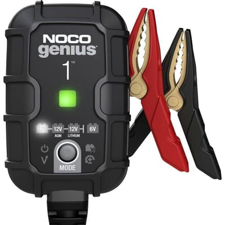 NOCO Genius1EU Acculader - 1-Ampere – 6 & 12 Volt – Volautomatisch - Laadt en onderhoudt - Druppellader